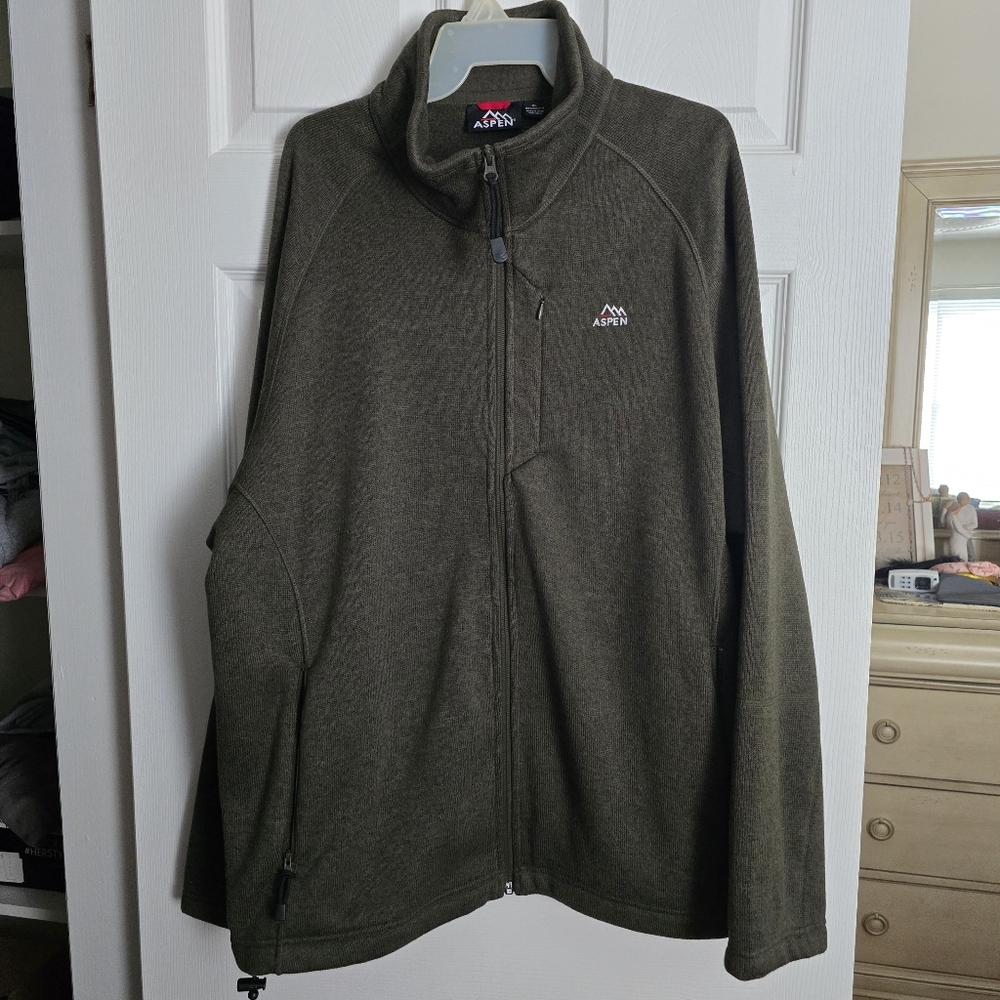 Aspen Olive Green Full-Zip Jacket XL